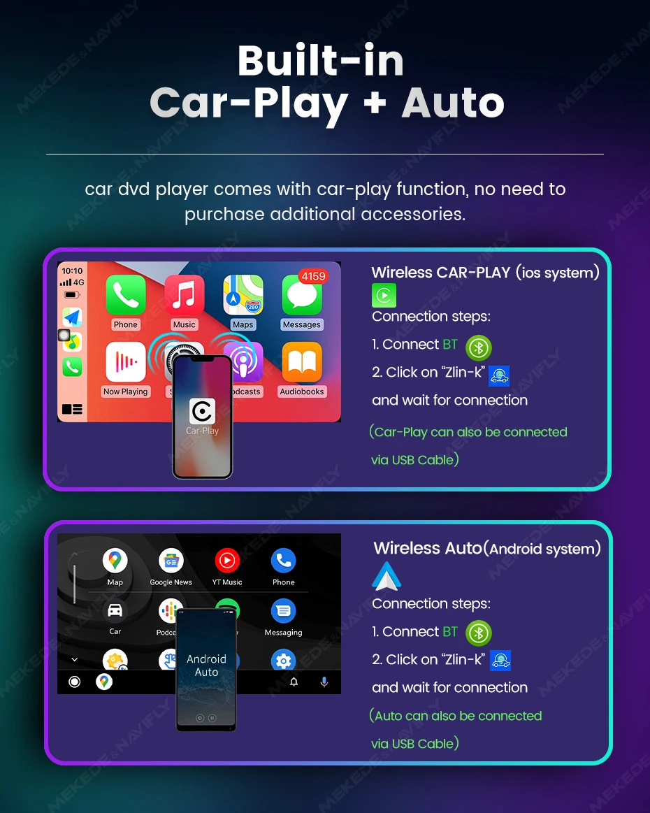 Android Car Radio Wireless CarPlay Auto Multimedia Video Player GPS Navigation BT WIFI For Toyota Auris E150 Corolla 2006-2012