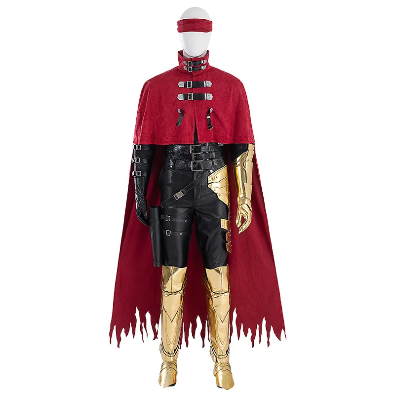Vincent Valentine Cosplay Costume FF7 Red Cape Battle Suit Male Game Role Play Outfit