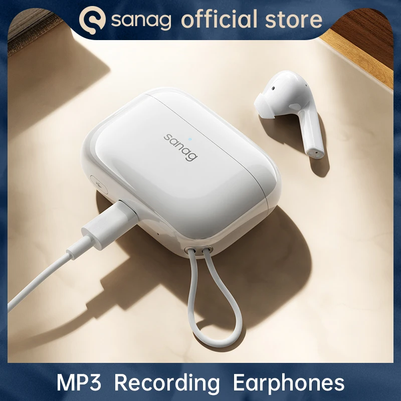 Sanag T82s Wireless Earphone CVC call earphones with recording function and large storage space earphones Recordable meetings