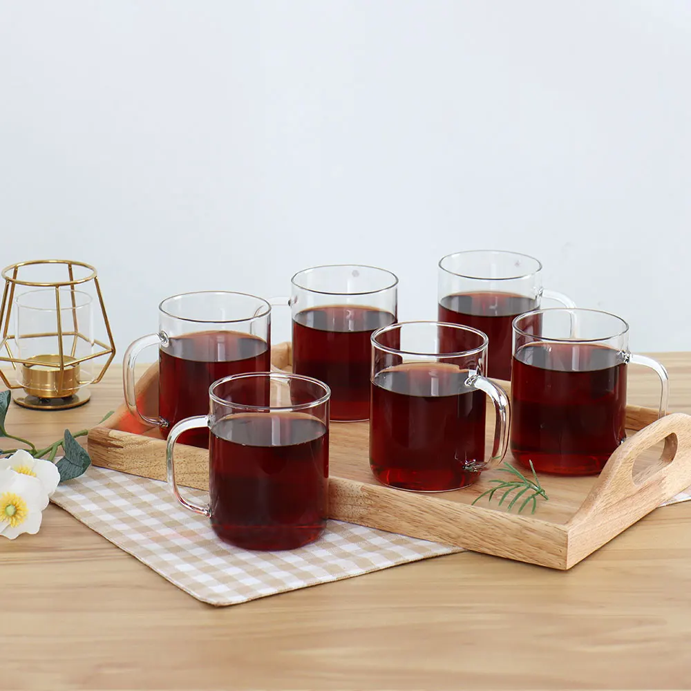 M04 430ml Heat-resistant Glass Mug 6PCs Set