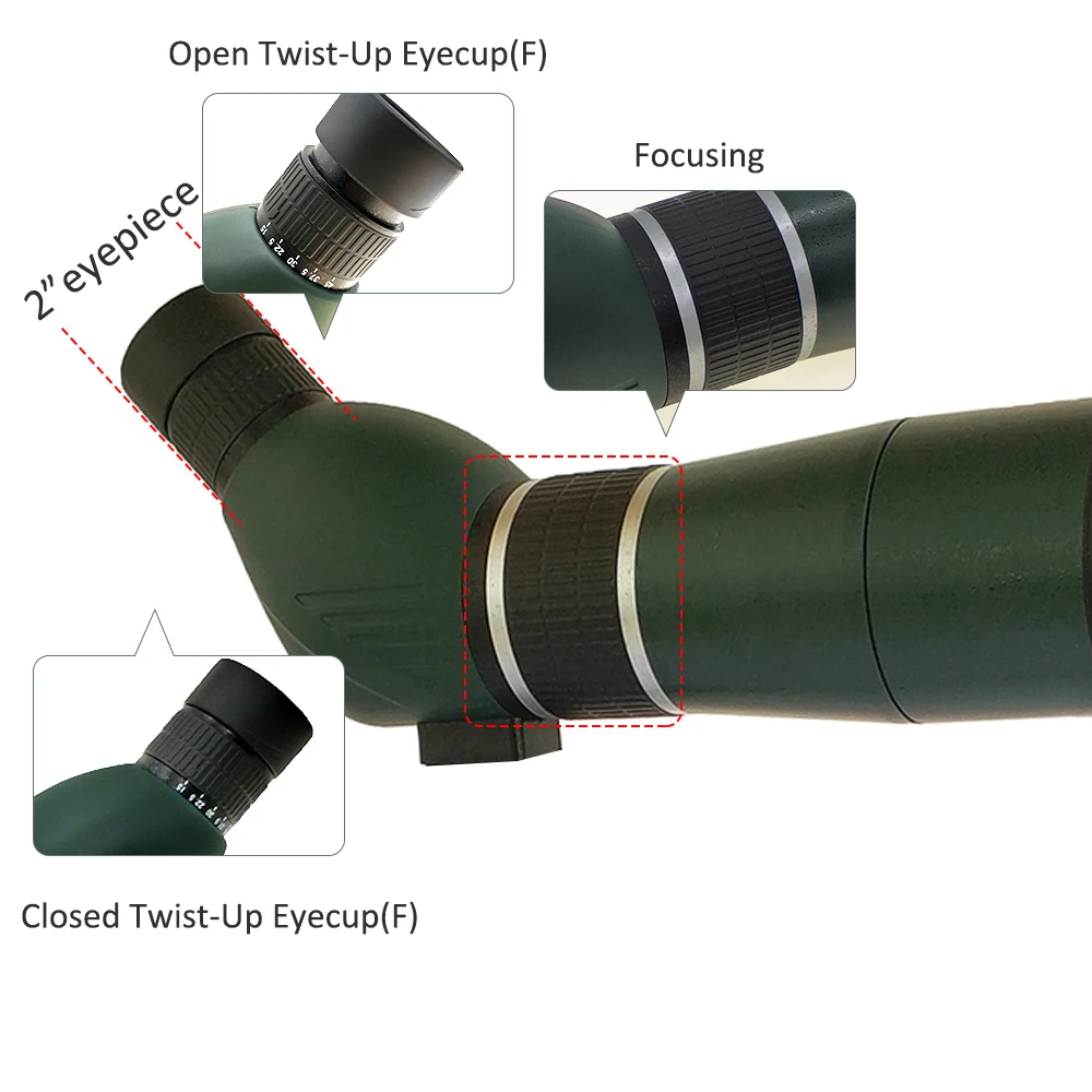 TONTUBE cannocchiale 15-45X60 osservazione telescopio monoculare potente professionale con treppiede per Birdwatching Mobile