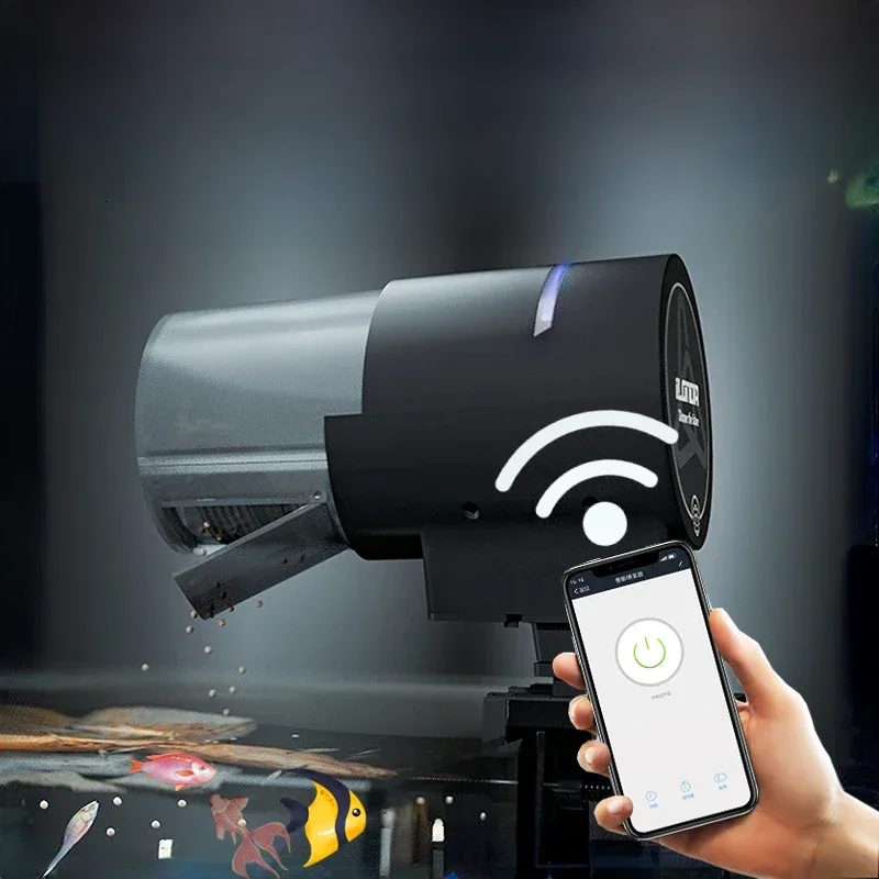 Ilonda neue Wi-Fi automatische Fischfutter automat 2. Generation Futtersp ender Langstrecken-Fernbedienung mit Timer-Countdown-Fütterung