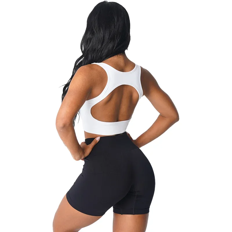 NVGTN Eclipse Nahtloser BH Spandex Top Frau Fitness Elastisch Atmungsaktiv Brustvergrößerung