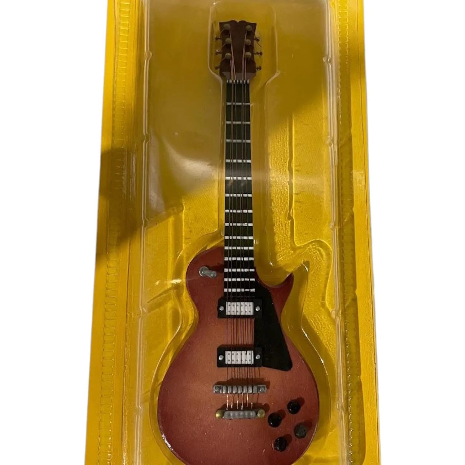 Guitare électrique miniature Salvat, environ Réplique parfaite en bois de 17 cm avec finitions excellentes d'un instrument au son puissant et au timbre riche, collection de guitares, sans étui, complément pour la décoration de la maison, emballage blister d'origine