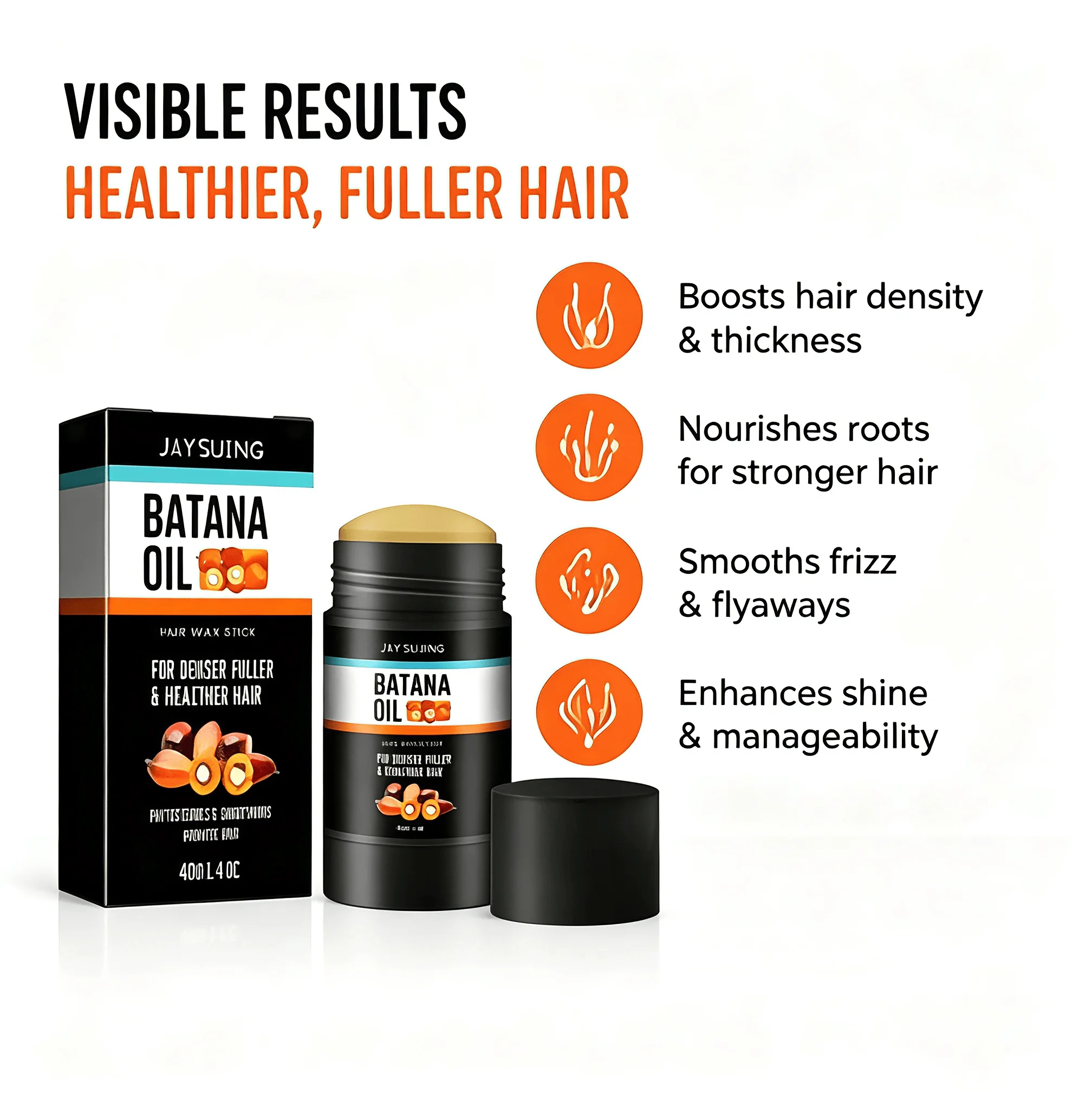 Patana Oil Hair Wax Stick Nourishing Repair Damaged Hair Anti Hair Loss Promote Growth Thickening Plant Extracts Strong Hold Styling Pomade Stick