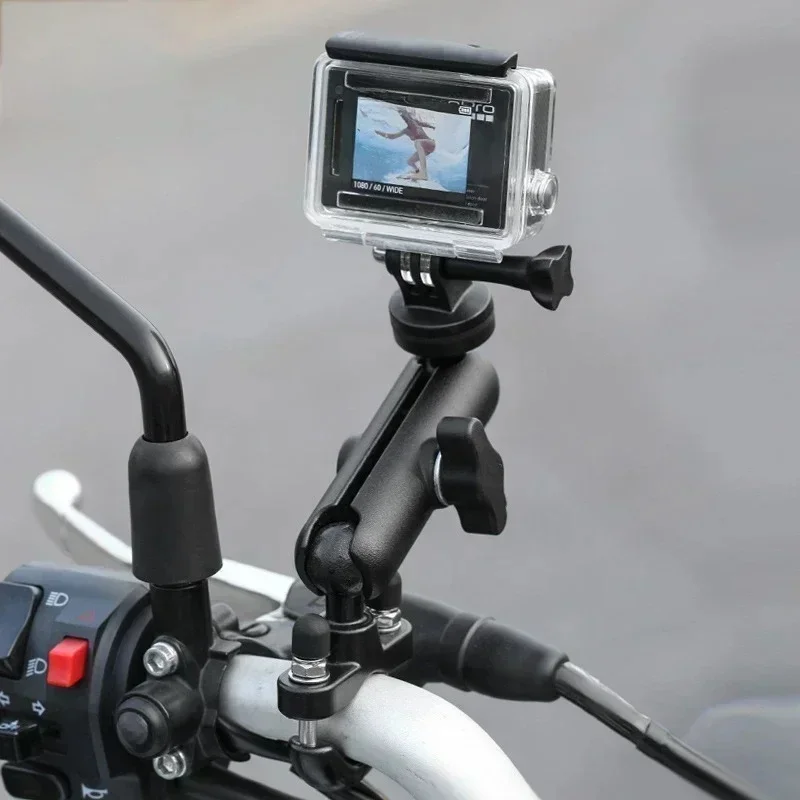 360 ° Support de guidon de moto en aluminium, support de vélo pour GoPro Hero 12 11 10 9 8 Insta360 Osmo, accessoires de caméra d'action