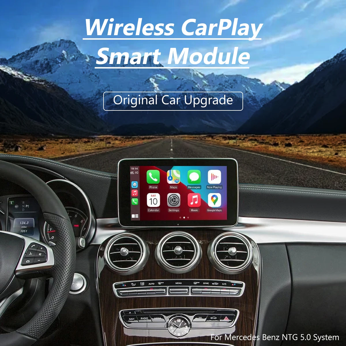 WRWD Wireless CarPlay For Mercedes Benz A CLA GLA W176 C-Class W205 GLC 2015-2018 with Android Auto Mirror Link AirPlay Car Play