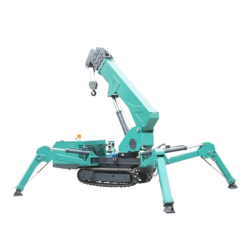 Crawler Spider Crane Oil Electric Dual Purpose Boom Crane Remote Control Hydraulic Crane Telescopic Folding Hydraulic Crane