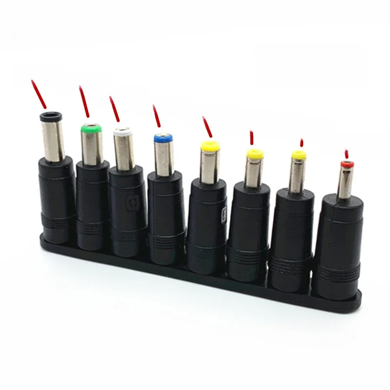 8 sztuk uniwersalny Laptop DC złącze adaptera zasilania wtyczka AC DC Jack ładowarka złącza zasilacz laptopa wtyczka konwersji — zdjęcie 2