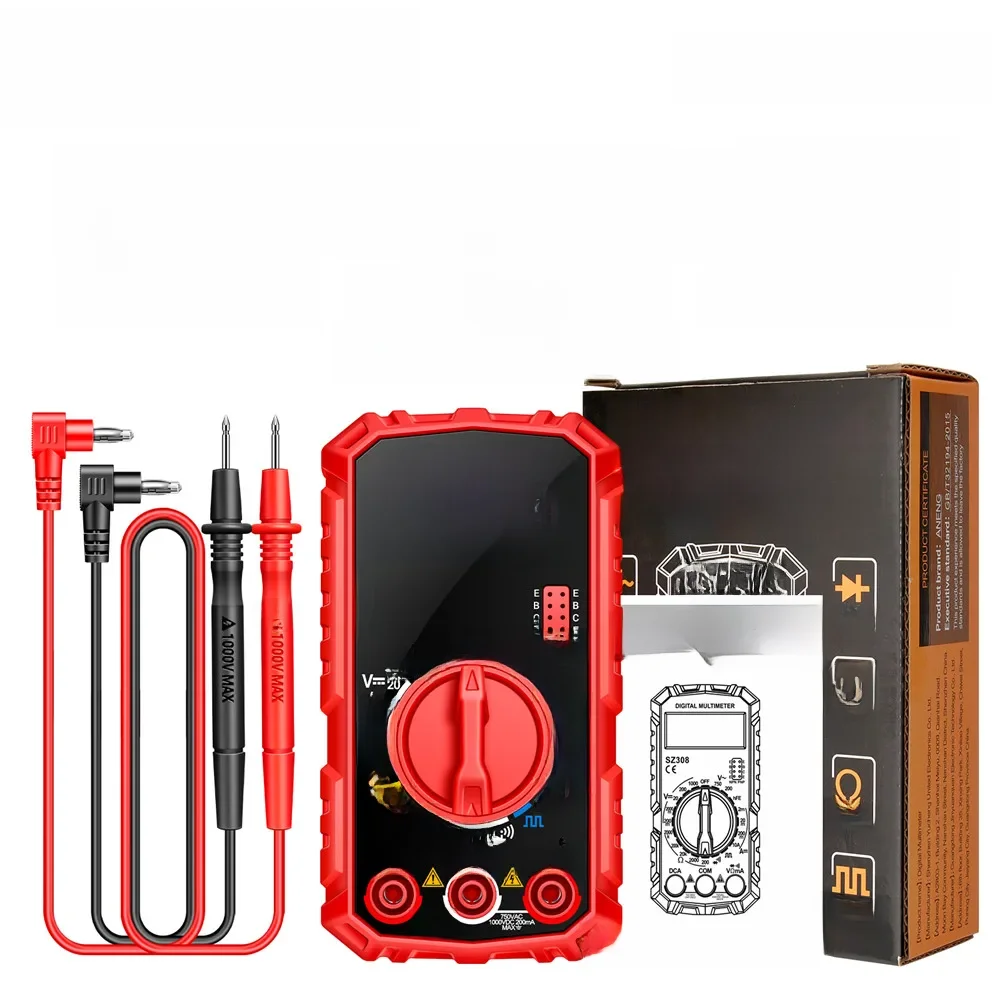 ANENG-Multimètre numérique SZ308, compteur de courant AC/DC, tension 02/10/2018, compteur d'électricien, rétroéclairage LCD, test d'ondes carrées Ohm