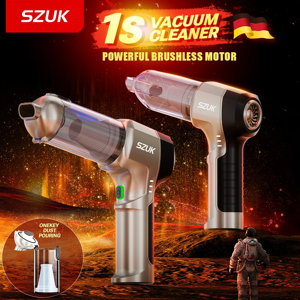 

SZUK New Mini Car Vacuum Cleaner Powerful Portable Handheld Vacuum Cleaner Strong Suction Cleaning Machine Car Wireless Cleaner