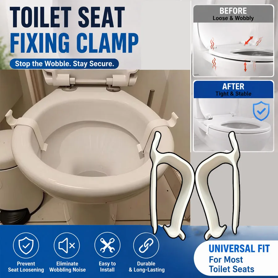 1/2 Pcs Toilet Seat Stabilizer, Fix Wobbly Loose Toilet Seat, Easy Align Anti-Shift Anti-Slip Universal, Home Bathroom Accessory