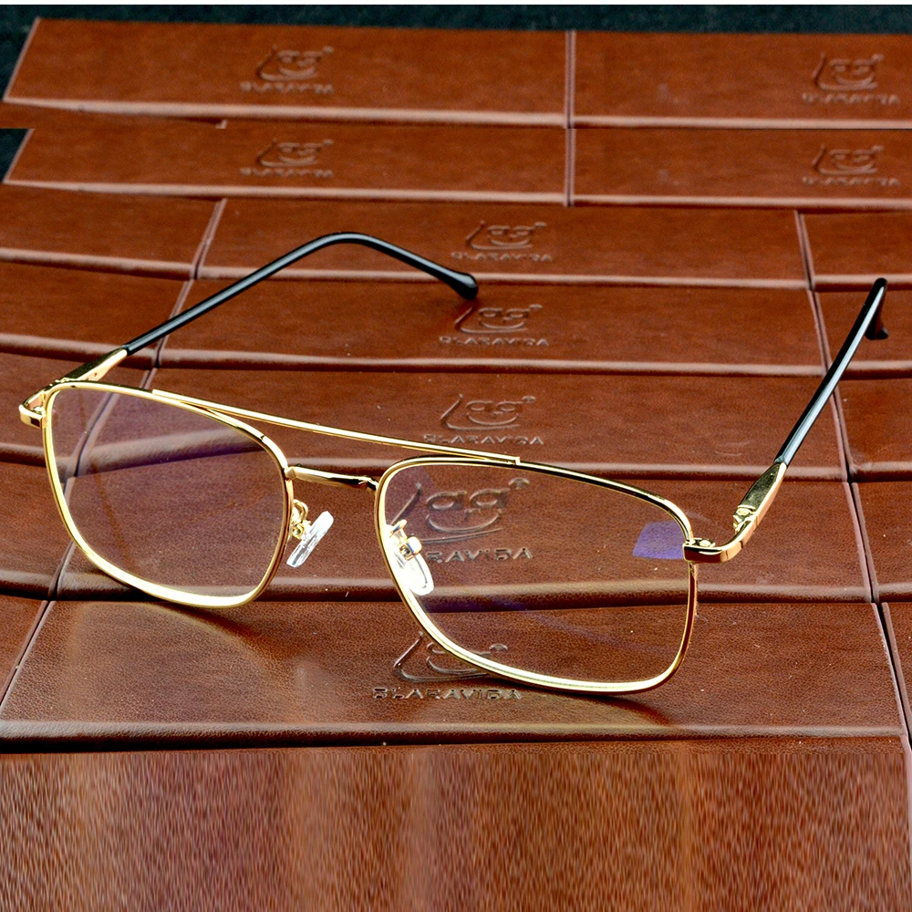 Clara Vida Gold Golden Navigation Pilot Coated Men Large Frame Reading Glasses +1 +1.5 +2  +2.5 +3 +3.5 +4