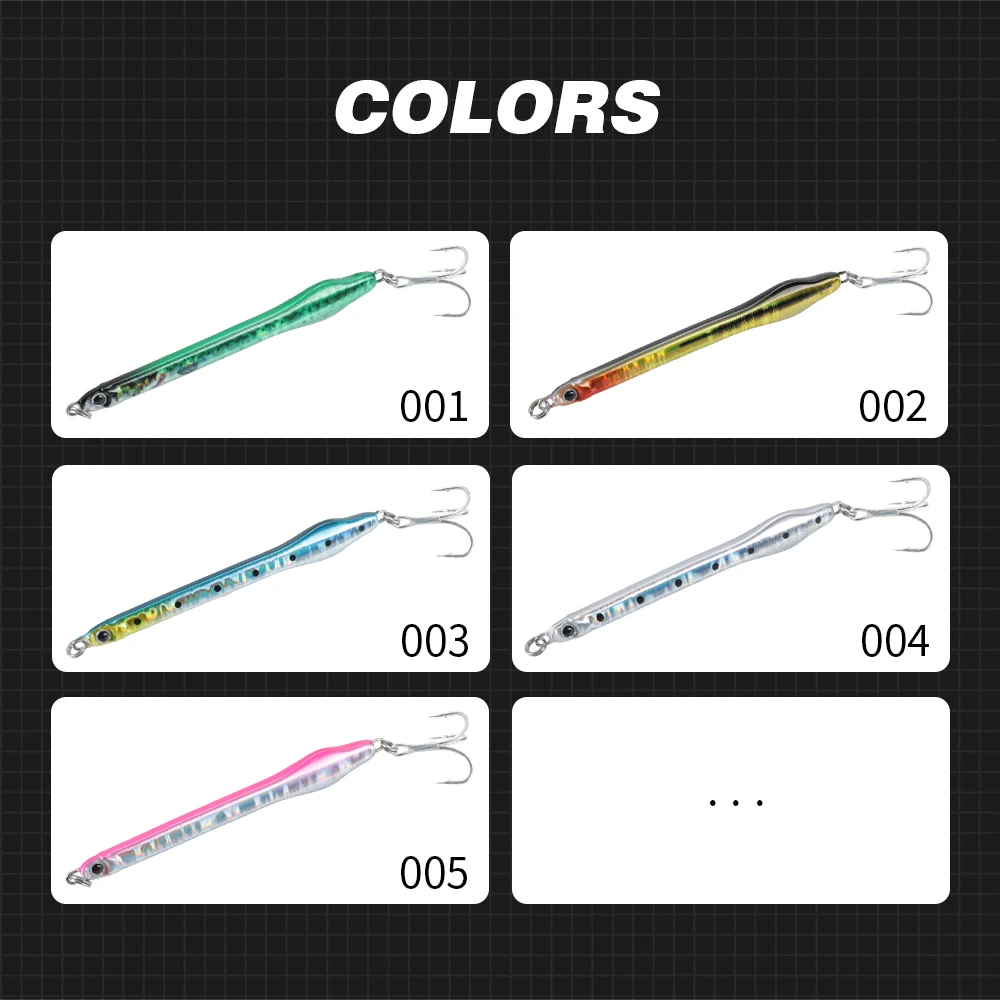Hunthouse Metal Jig Fishing Lures 77mm/20g Saltwater Slow Sinking Laser Jigging Baits Wide Tailed For Bass Tuna Fish Tackle view 5