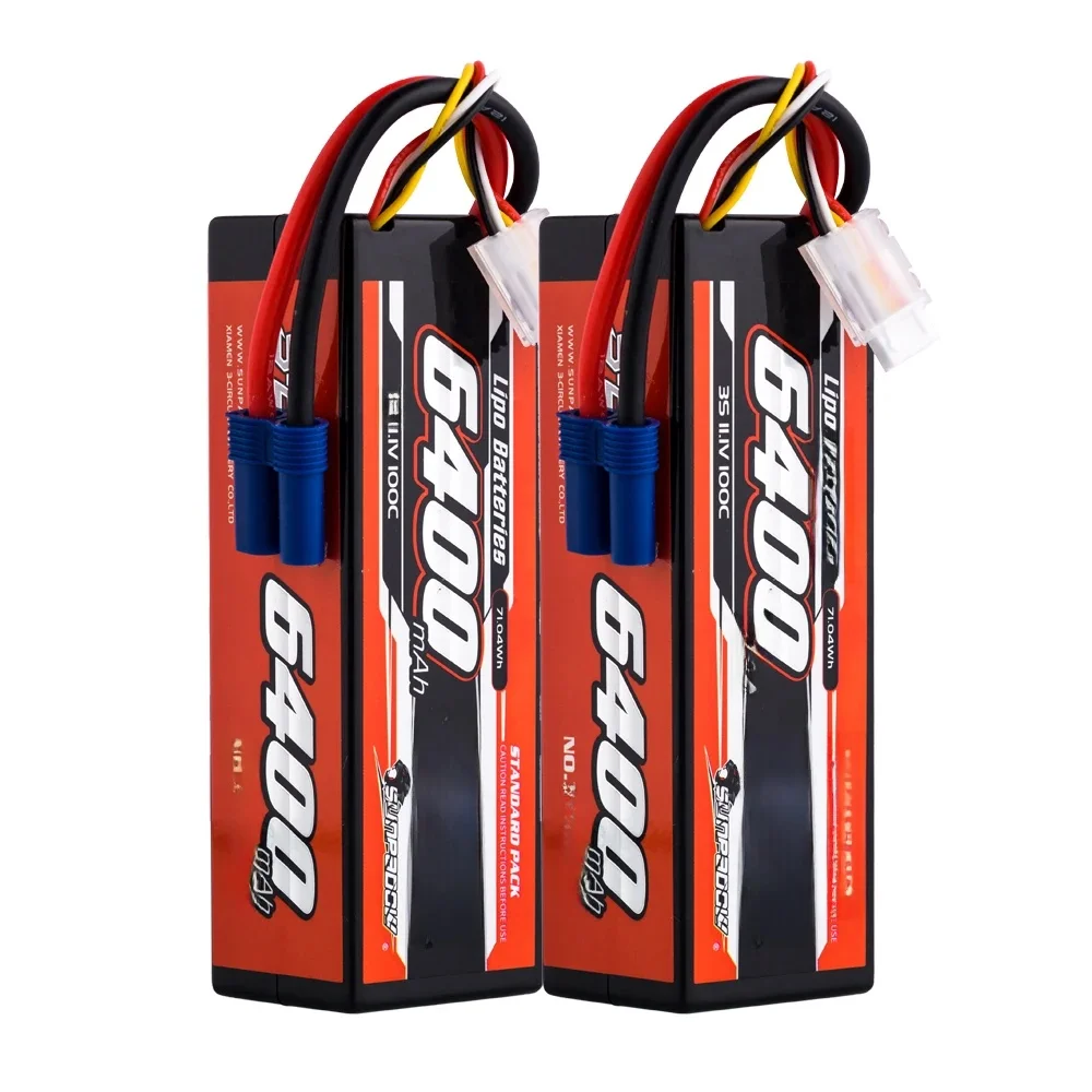 SUNPADOW 3S 4S 11.1V 14.8V Lipo Batterij 6400mAh 100C Hard Case Oplaadbaar met EC5 voor RC Voertuigen Auto Vrachtwagen Tank Buggy SIGP - afbeelding 2