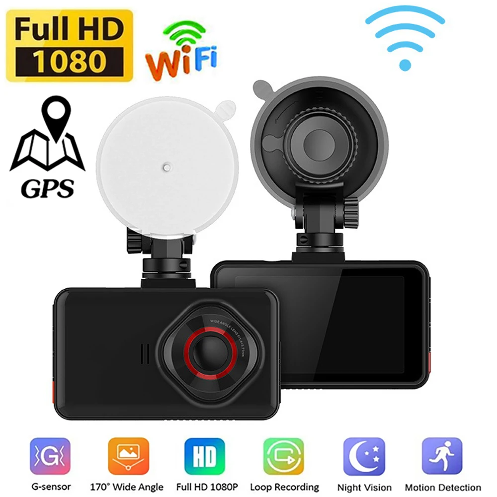 Car DVR WiFi Full HD 1080P Dash Cam Registrar Vehicle Camera Drive Video Recorder Night Vision Auto Dashcam GPS Car Accessories