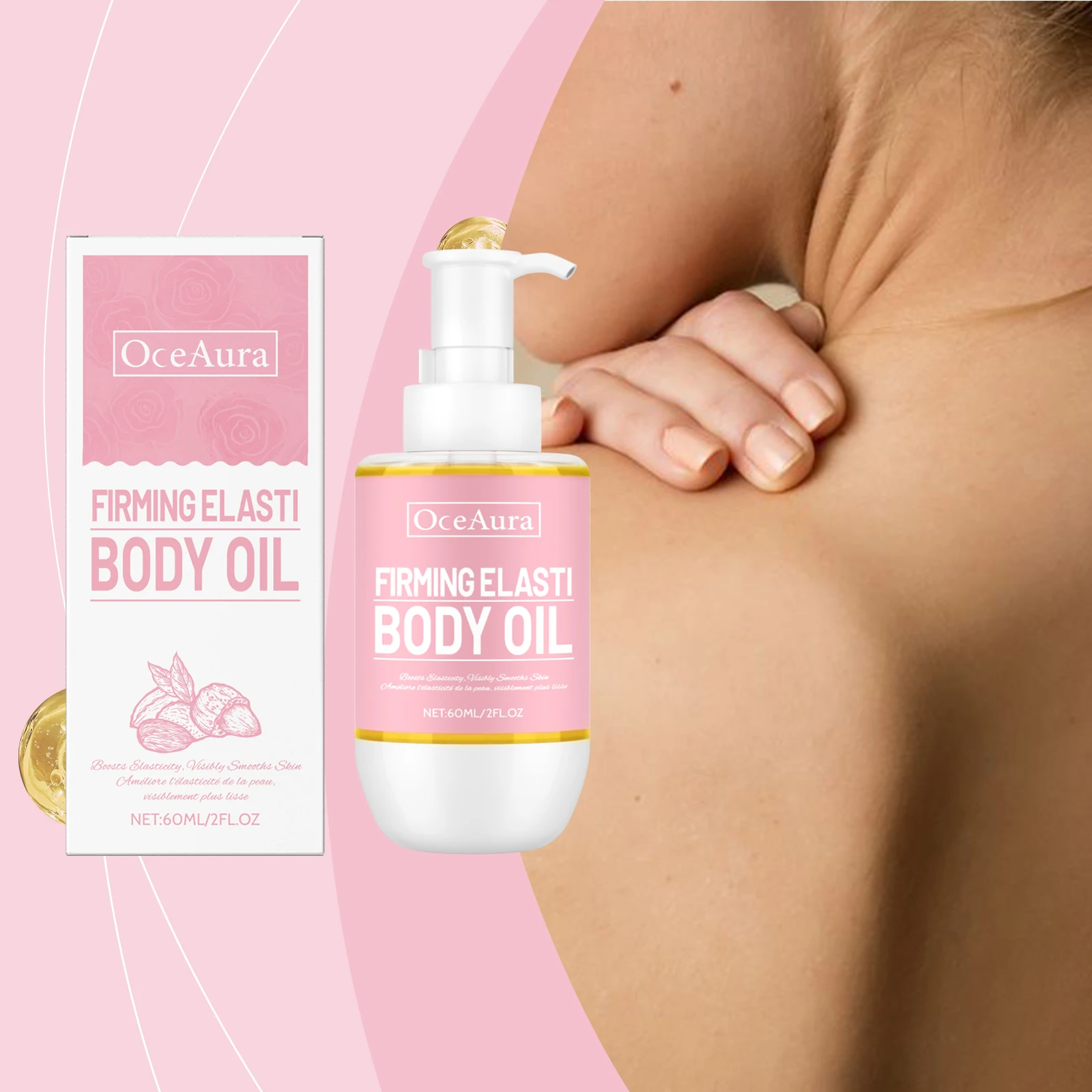 

Oceaura 60ml Tightening Body Oil Moisturizing Nourishing Tender Body Improve Skin Elasticity Hydrating Skincare Body Oil
