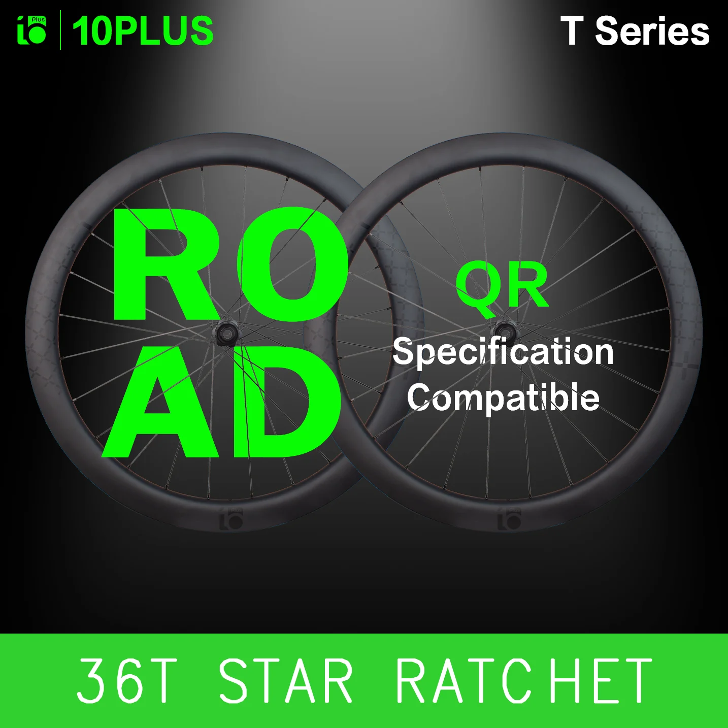 10PLUS T-Serie 700c Rennrad Carbon-Felge Scheibenbremse 38/50/60mm 36T Ratchet-Nabe Schnellspanner Rennrad-Laufradsatz