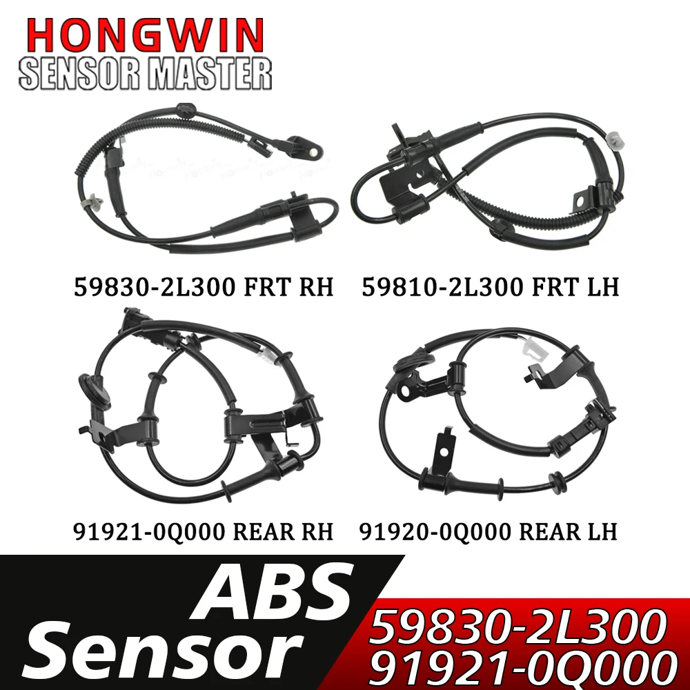 ABS Wheel Speed Sensor Front Rear L&R 59810-2L300 59830-2L300 91920-0Q000 91921-0Q000 For Hyundai Elantra 2007-2012 1.8L 2.0L