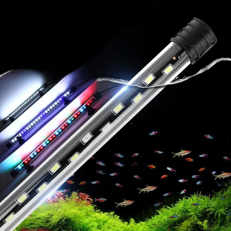 Aquarium Licht LED Pflanze Wachsen Lampe Wasserdichte Aquarium Licht 18-58CM Unterwasser Aquarien Dekor Beleuchtung 90-260V 5730chip