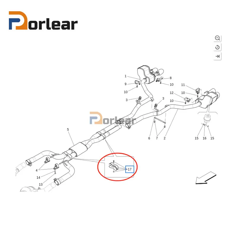 1PCS Silencer Bracket Gasket For Maserati GHIBLI QUATTROPORTE M156 LEVANTE 673003961