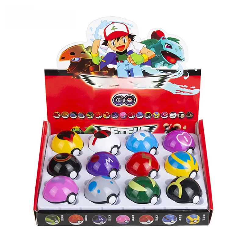 12 Stück/Set Pokemon Cartoon Pikachu Actionfigur Pokeball Spielzeug Taschenmonster Niedliche Haustier-Anime-Figuren Puppen Modell Spielzeug Geschenke