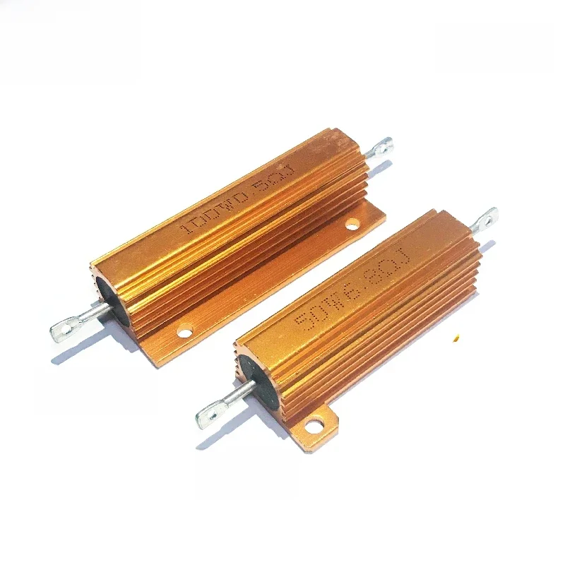 NOWOŚĆ Aluminiowy rezystor drutowy z metalową obudową 50W 100W 0.01R~100K 1 3 4 6 8 10 20 200 500 1K 10K Ohm RX24 Rezystancja — zdjęcie produktu 7