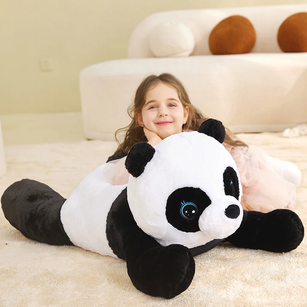 Ikasa panda gigante brinquedo de pelúcia animal, 30 "grande bonito jumbo brinquedos macios, enorme tamanho grande pelúcia fofo gordura oversized plushie, presente