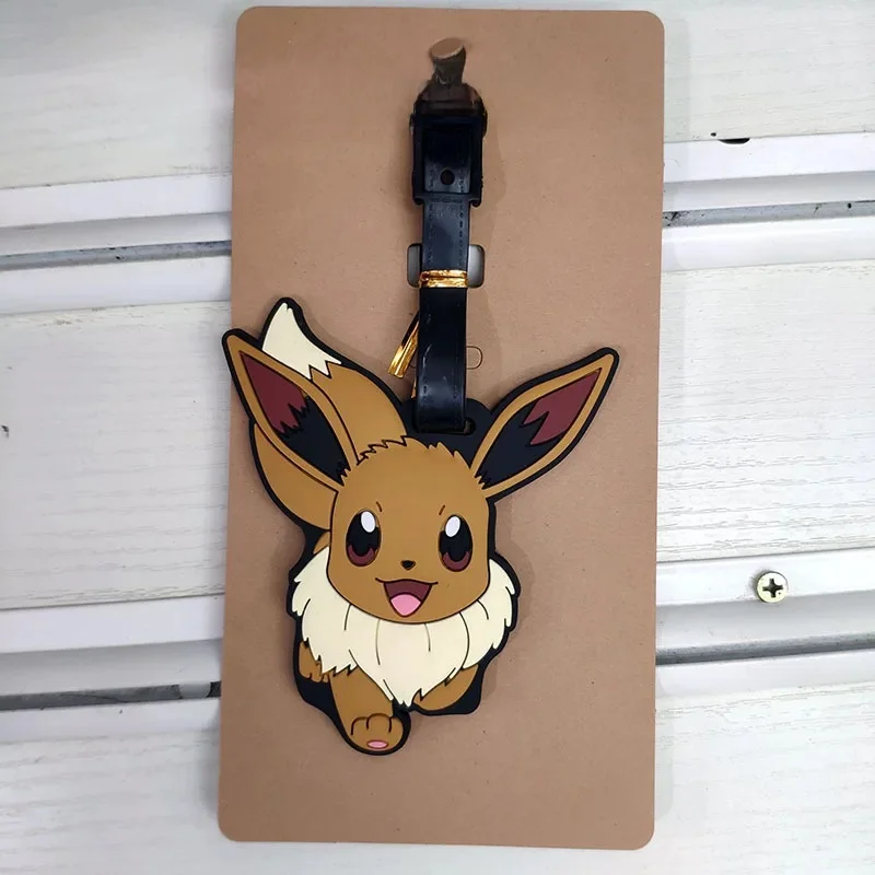 Hot Pokemon Cartoon Travel Luggage Tag Kawaii Pikachu Silica Gel Suitcase ID Addres Holder Adorable Boarding Baggage Tag Label
