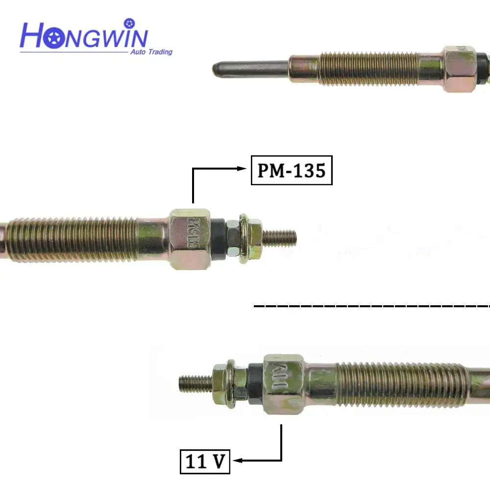 PN-135 터보 디젤 히터 글로우 플러그, 닛산 TD27 현대 H-1 H100 2.7L 미쓰비시 L200 300 기아 K2500 1106563G00 11065-43G01