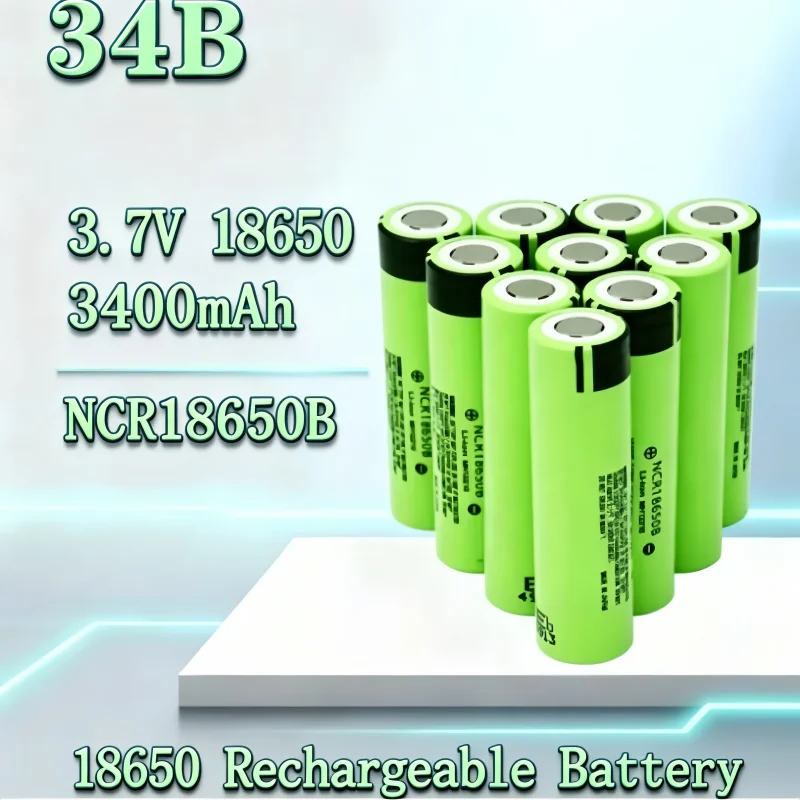 Consegna rapida da 10 a 20 pezzi dall'UE, disponibile nel magazzino UE, batteria agli ioni di litio NCR18650B 34B 18650 3,7 V 3400 mAh per torce, giocattoli, automobili, fotocamere e cacciaviti.
