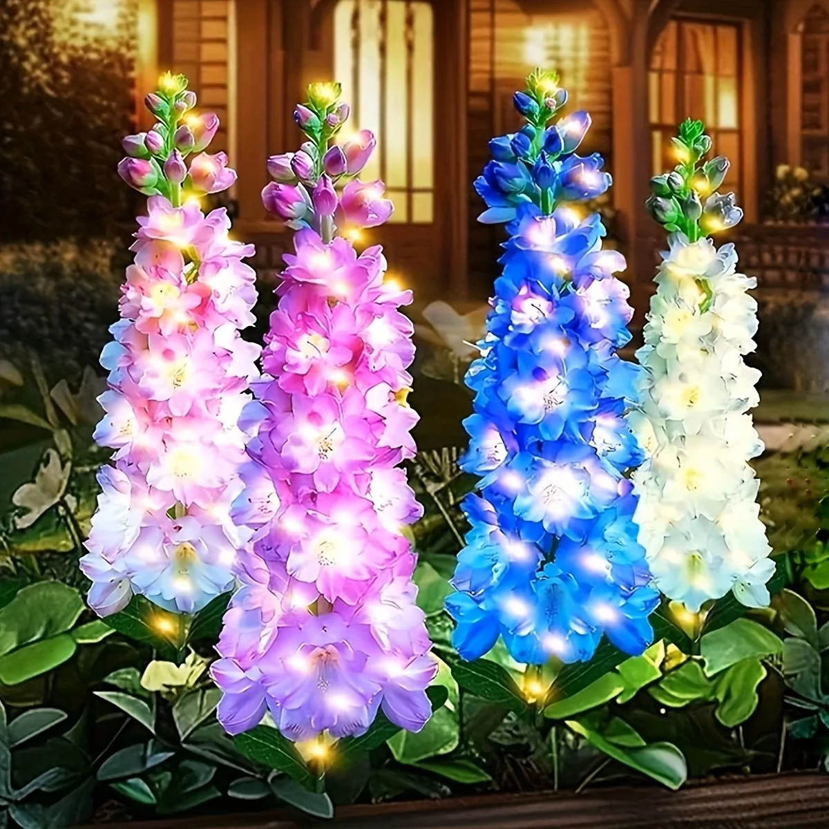 

Солнечные садовые светильники, улучшенные водонепроницаемые солнечные светильники в форме цветов, для украшения сада на вечеринках, декора двора, патио и газона.