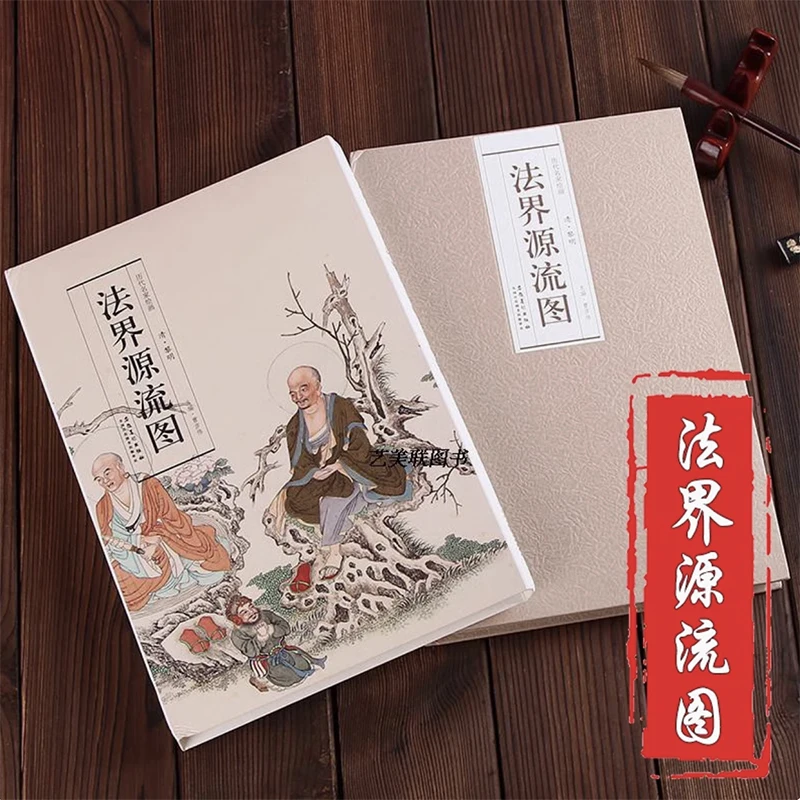 

Picture of the Origin and Flow of the Dharma Realm (Fajie Yuanliu Tu) by Li Ming Qing Dynasty Long Size Art Book