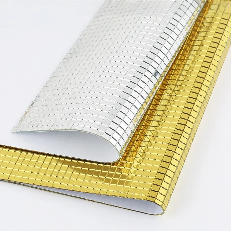 30x30cm samoprzylepne kwadratowe szklane lustra mozaikowe płytki srebrne/złote szklane lustro naklejka ścienna dla majsterkowiczów ręcznie robiona dekoracja domu — zdjęcie 2