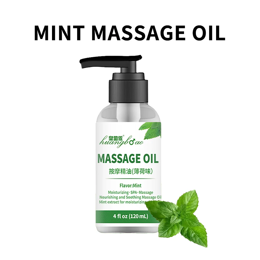 Mint massageolie voor het kalmeren, verzachten en ontspannen van de spieren. Massageolie voor massage. Ideale lichaamsolie voor huidverzorging - 120ml