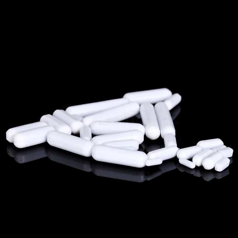 Magnetyczna mieszadka PTFE, cylindryczna mieszadka magnetyczna typu C, mieszadki laboratoryjne do mieszania substancji chemicznych, mieszadka, białe mieszadki obrotowe, 10 sztuk. — zdjęcie produktu 7