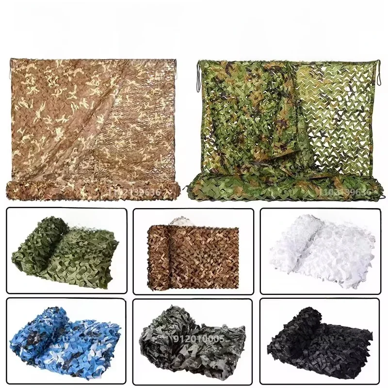 Filet d'ombrage, filet de chasse, pavillon de jardin, tente de voiture, auvent bleu blanc vert Beige désert