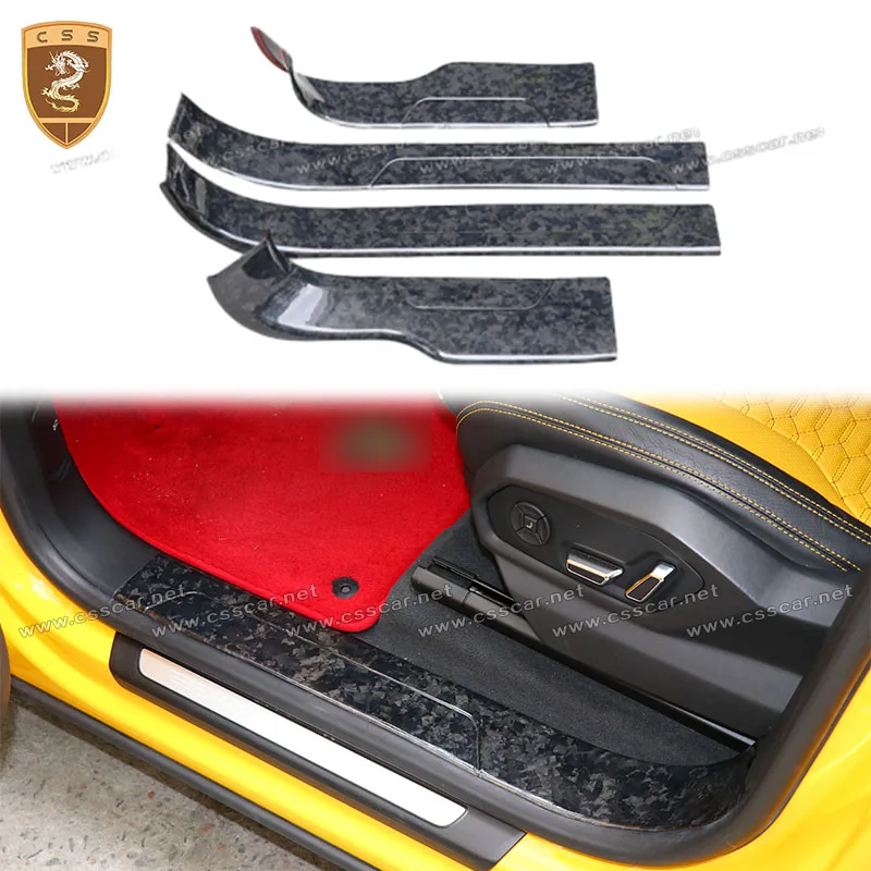 URUS OEM Style 4Pcs Car Door Sill Scuff Plate Cover Welcome Pedals Case Trim Exterior Protection Bodykits For Lamborghini