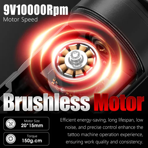 Imagen 2 del producto XNET Claws Max máquina de tatuaje inalámbrica pluma rotativa Motor sin escobillas 2400 batería multifunción para tatuaje principiante para tatuaje