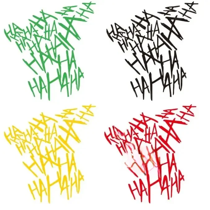 13 couleurs HaHaHa Joker autocollant de voiture drôle casque décalcomanie moto autocollants réfléchissants autocollants Auto fenêtre pare-chocs autocollant décor