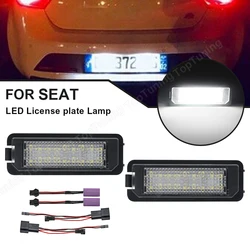 For Seat Ibiza IV 6J V Leon 2 3 Altea Exeo For VW Golf GTI MK4 MK5 MK6 Passat Led Number License Plate Light Lamp Error Free