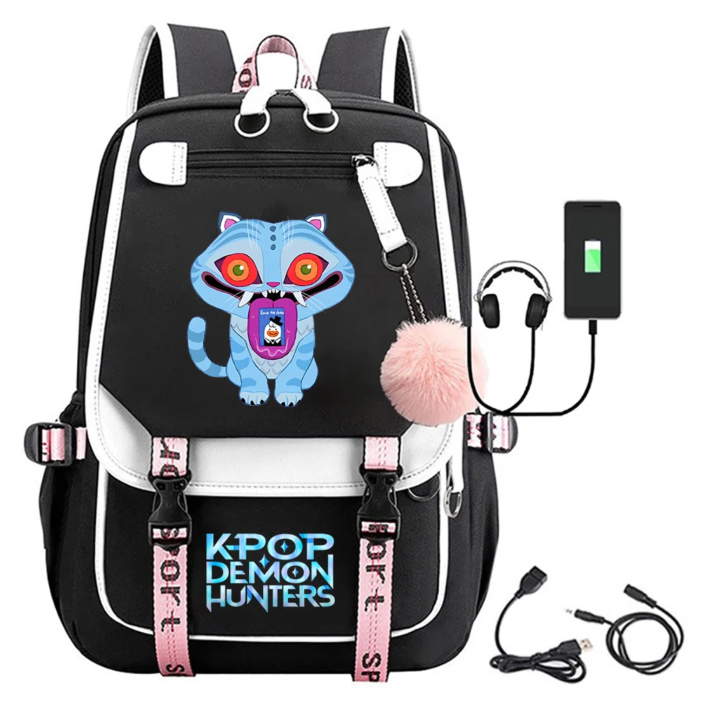 

KPop Demon Hunters Derpy Tiger School Bags for Student Teens Girls Girls Backpack Women Laptop Backpack Travel Bagpacks