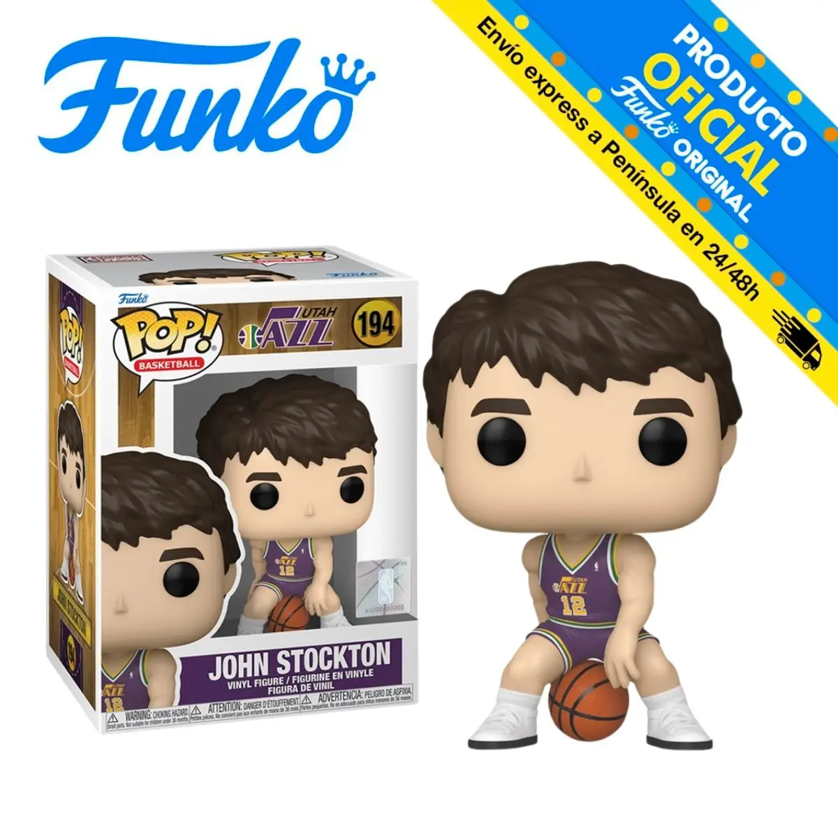 FUNKO POP! NBA: UTAH JAZZ JOHN STOCKTON, 79679: Gerçek Koleksiyonculuk Deneyimi