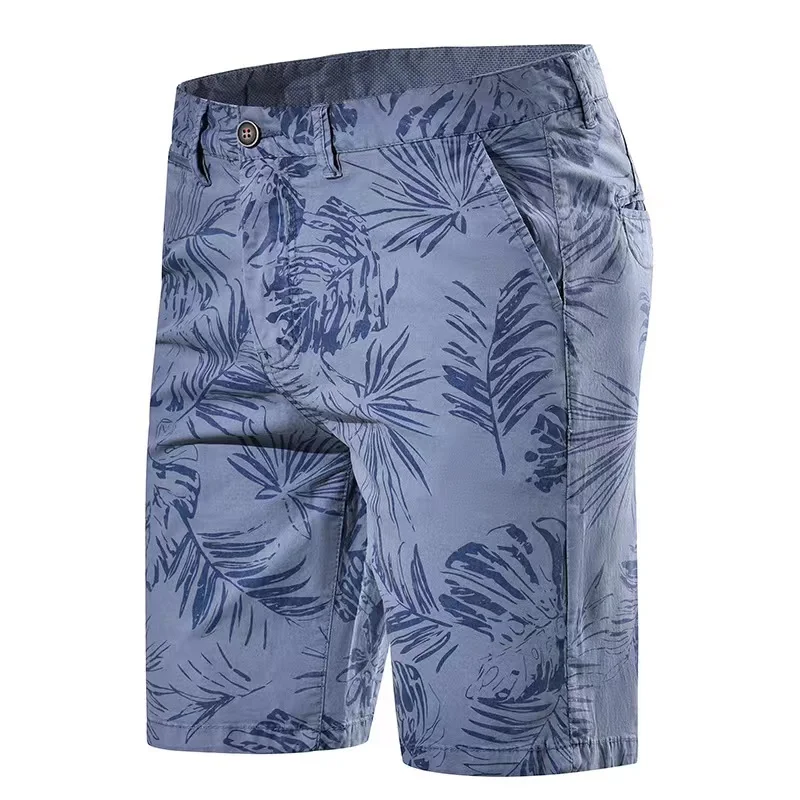 Short taille moyenne en coton pour homme, vêtement de luxe, décontracté, business, imprimé, plage, commandé chino, coupe classique, zones me