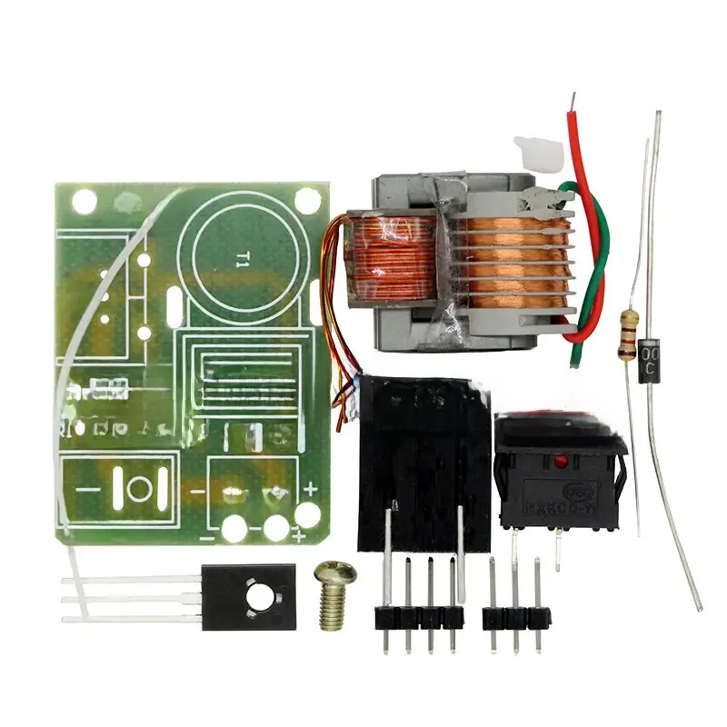 15KV wysokiej częstotliwości DC wysokiego napięcia zapłon łuku falownik agregatu zwiększenie 18650 DIY zestaw U transformator rdzeniowy zestaw 3.7V — zdjęcie 2