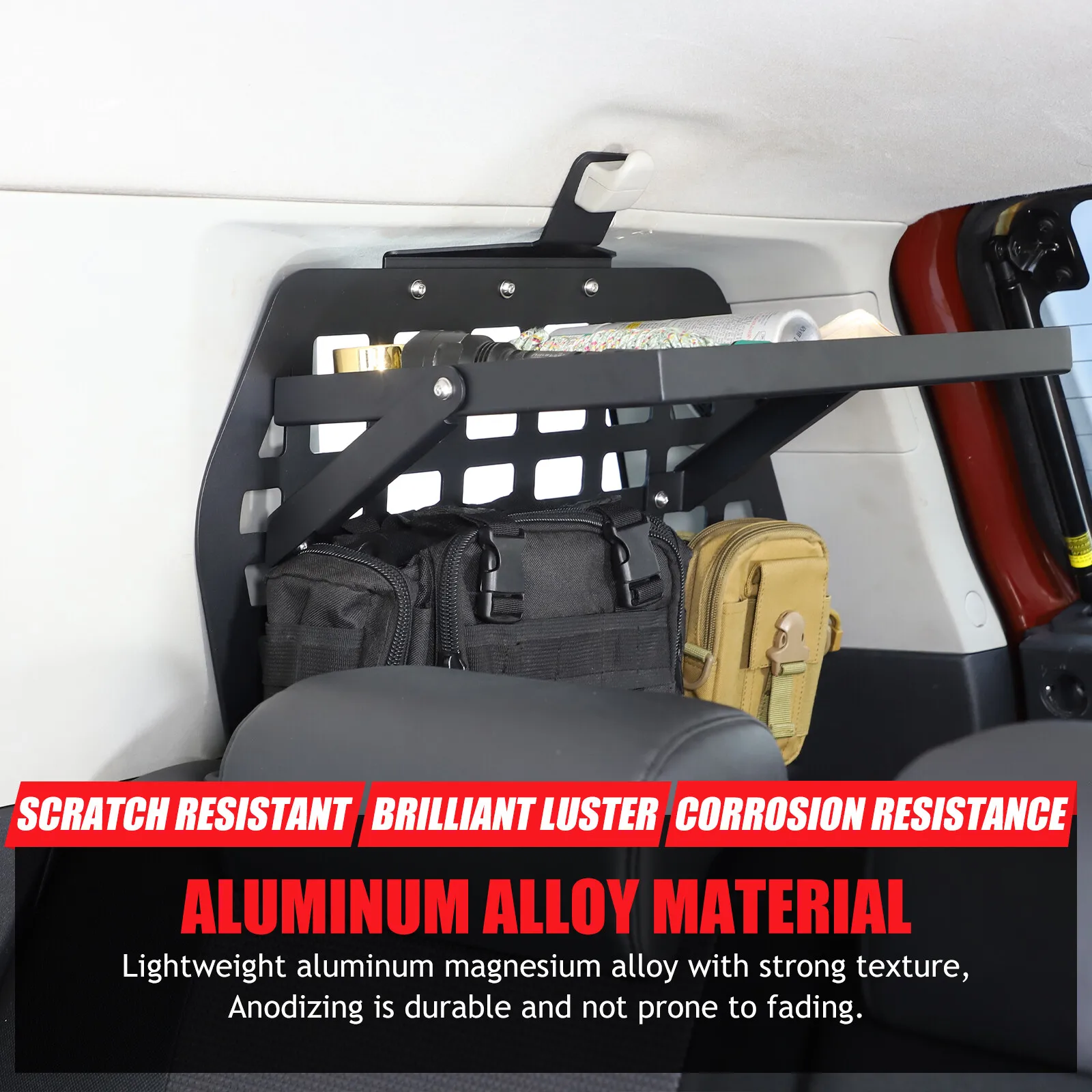 

Багажник автомобиля из алюминиевого сплава, многофункциональная грузовая стойка с панелью Molle для Toyota FJ Cruiser 2007-2021, стеллаж для хранения, автомобильные аксессуары