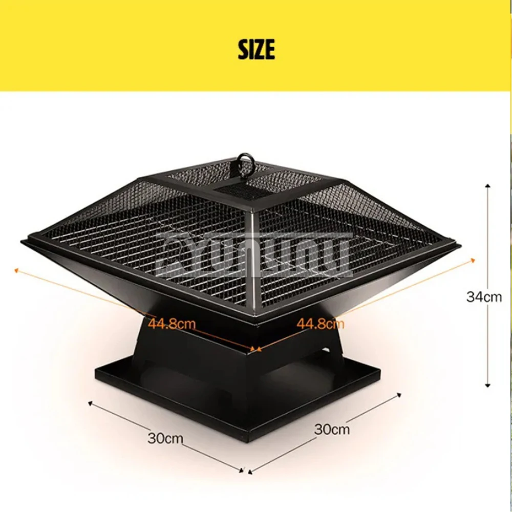 

Square Barbecue Stove,Outdoor Camping Barbecue Oven,HouseHold Folding Portable Lightweight BBQ Tools