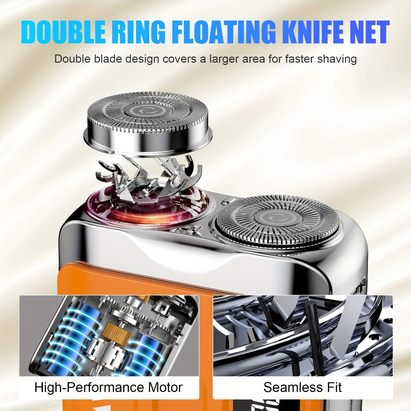 ماكينة حلاقة كهربائية محمولة للرجال بشفرة مزدوجة عائمة إصدار صغير هدية عيد الميلاد أفضل خيار متوفر بأربعة ألوان