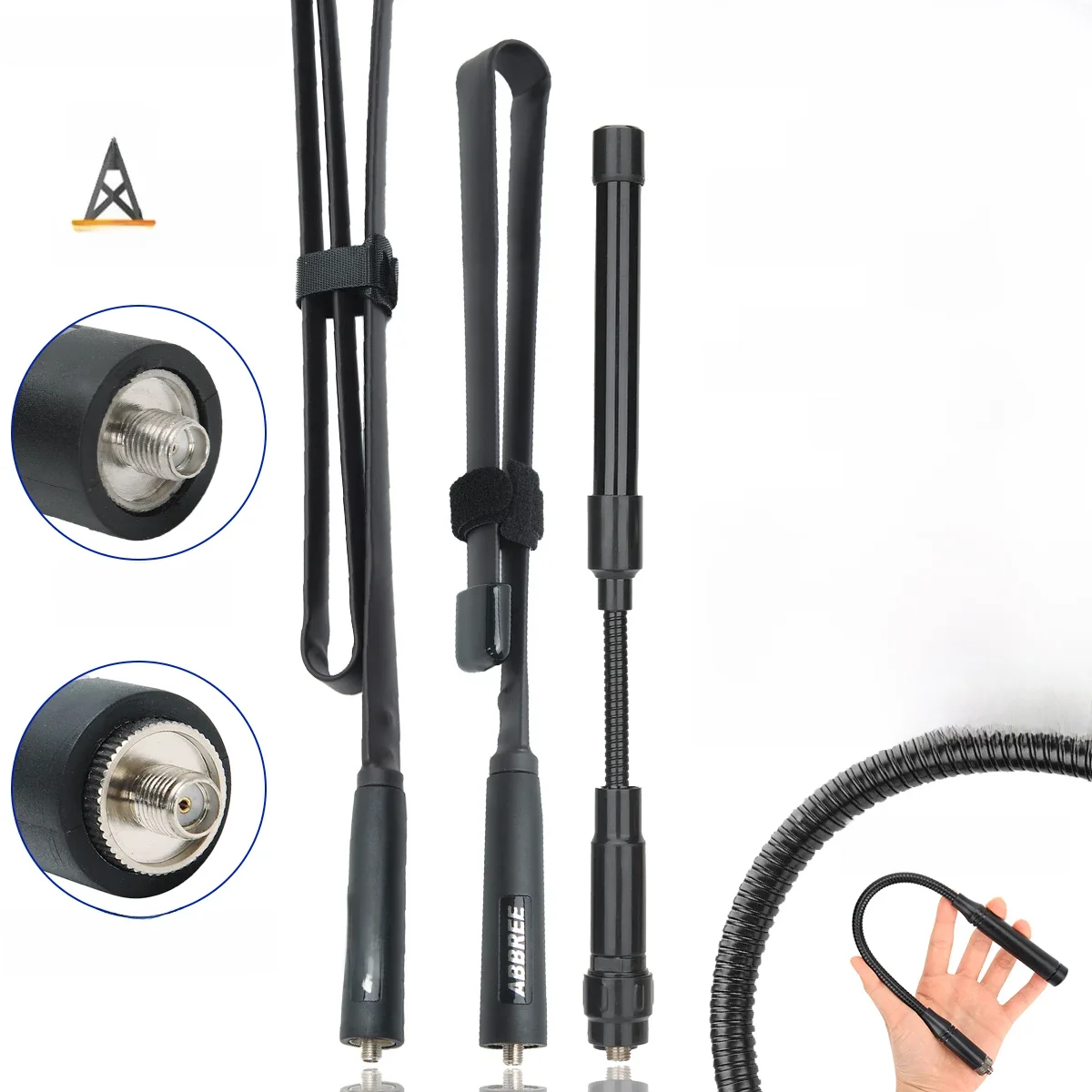 Baofeng CS Tactische Antenne SMA-Vrouwelijke Dual Band VHF UHF 144/430Mhz Opvouwbaar Voor Walkie Talkie Baofeng UV-13 Quansheng - afbeelding 2