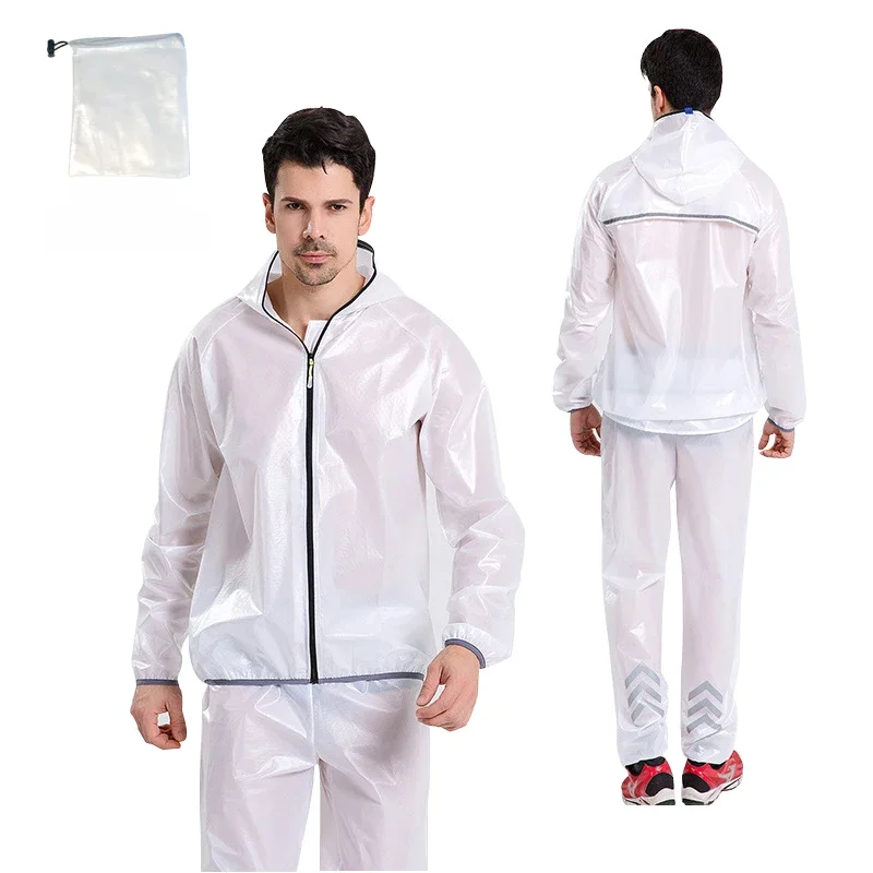 AliExpress Cycling Rain Jacket Pants Men Women Waterproof Bicycle Clothing for Hiking Climbing Reflective Safety Bicycle Raincoat Portable